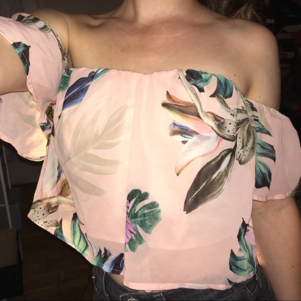Guess Floral Crop Top Bustier M 🌺